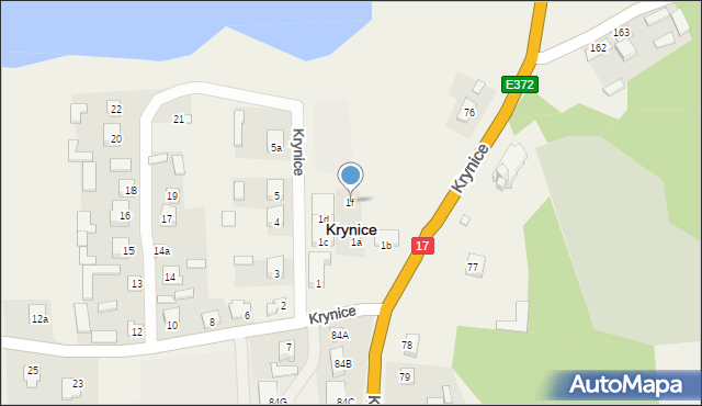 Krynice, Krynice, 1f, mapa Krynice