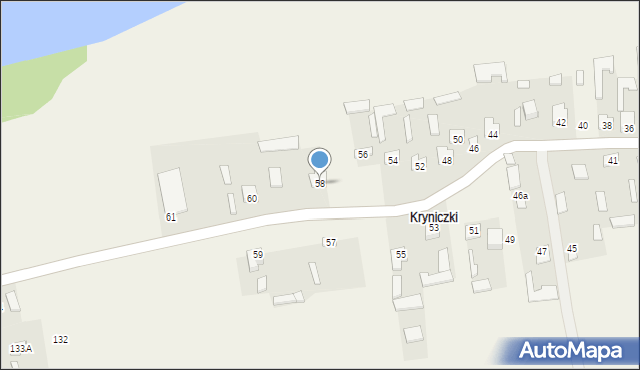 Krynice, Krynice, 58, mapa Krynice
