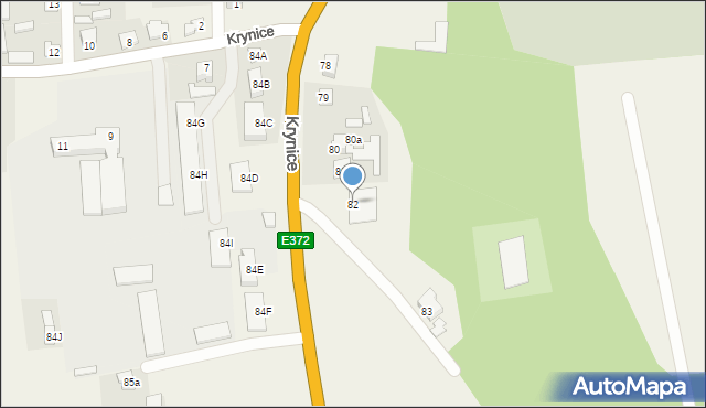 Krynice, Krynice, 82, mapa Krynice