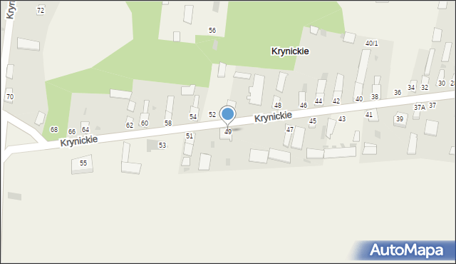 Krynickie, Krynickie, 49, mapa Krynickie