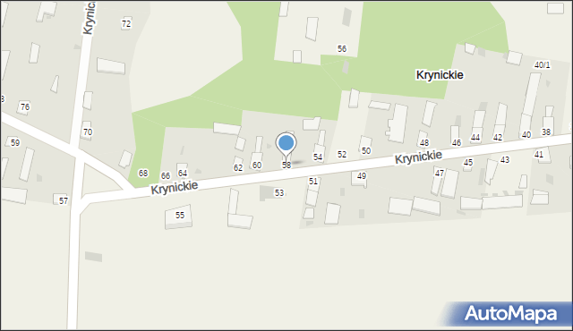Krynickie, Krynickie, 58, mapa Krynickie