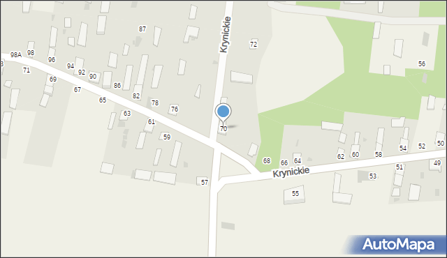 Krynickie, Krynickie, 70, mapa Krynickie
