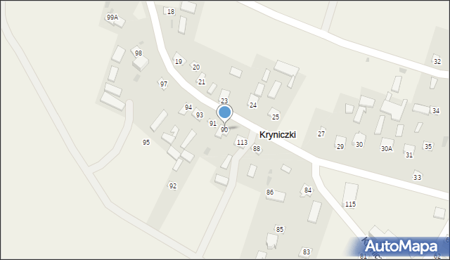 Kryniczki, Kryniczki, 90, mapa Kryniczki