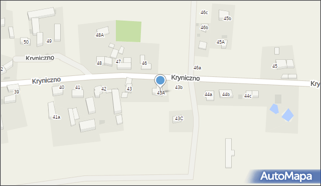 Kryniczno, Kryniczno, 43A, mapa Kryniczno