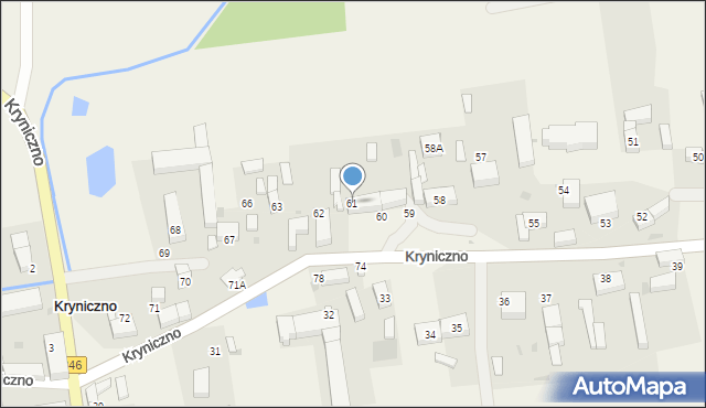 Kryniczno, Kryniczno, 61, mapa Kryniczno