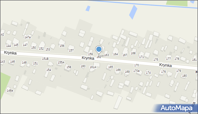 Krynka, Krynka, 162, mapa Krynka