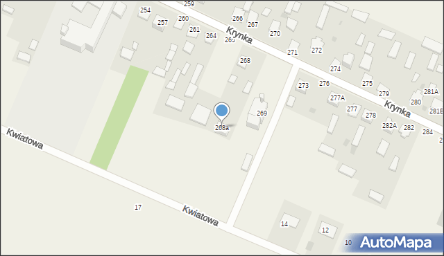 Krynka, Krynka, 268a, mapa Krynka