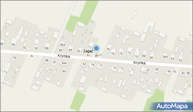 Krynka, Krynka, 80, mapa Krynka