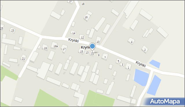 Krynki, Krynki, 11, mapa Krynki