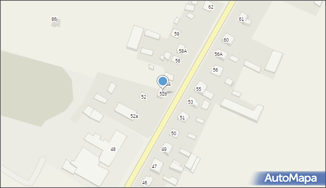 Krypno Kościelne, Krypno Kościelne, 52b, mapa Krypno Kościelne