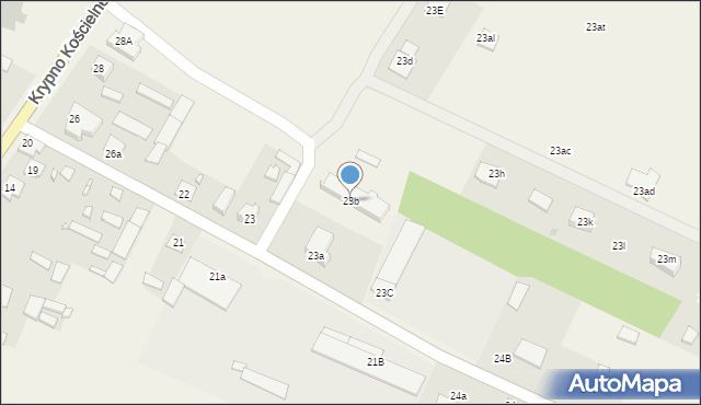 Krypno Kościelne, Krypno Kościelne, 23b, mapa Krypno Kościelne