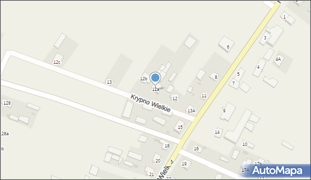 Krypno Wielkie, Krypno Wielkie, 12a, mapa Krypno Wielkie