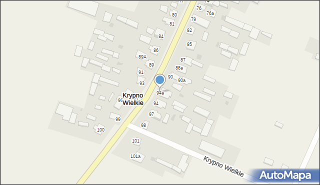 Krypno Wielkie, Krypno Wielkie, 94a, mapa Krypno Wielkie