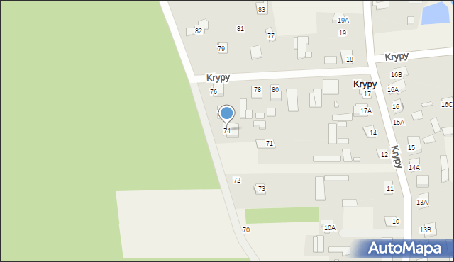 Krypy, Krypy, 74, mapa Krypy