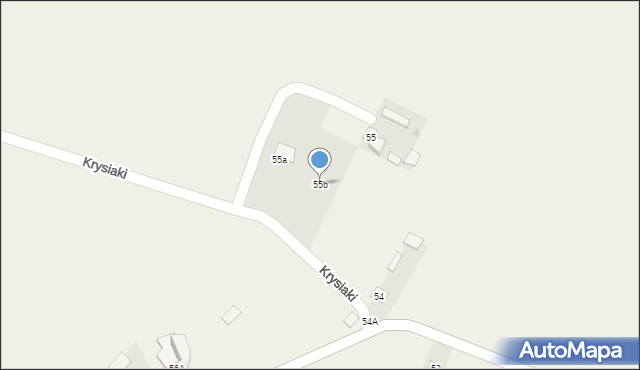 Krysiaki, Krysiaki, 55b, mapa Krysiaki
