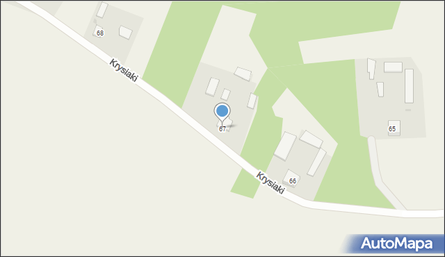 Krysiaki, Krysiaki, 67, mapa Krysiaki