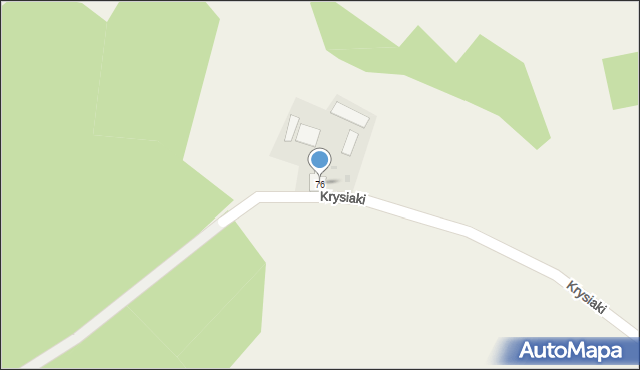 Krysiaki, Krysiaki, 76, mapa Krysiaki