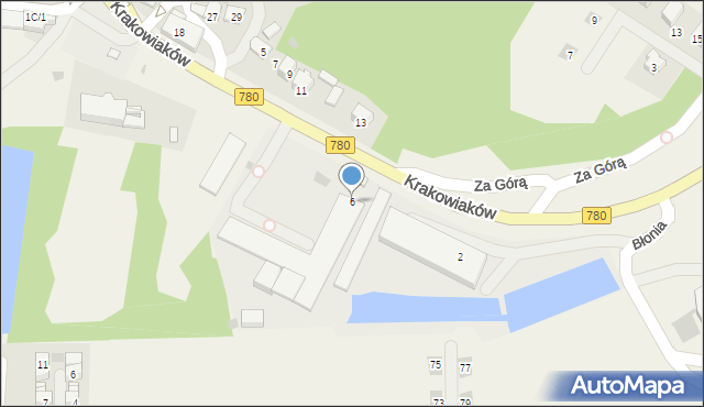 Kryspinów, Krakowiaków, 6, mapa Kryspinów