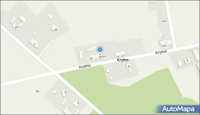 Krytno, Krytno, 15, mapa Krytno