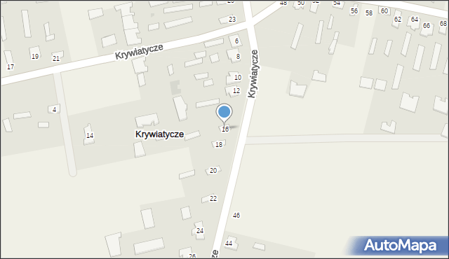 Krywiatycze, Krywiatycze, 16, mapa Krywiatycze