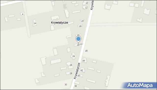 Krywiatycze, Krywiatycze, 22, mapa Krywiatycze