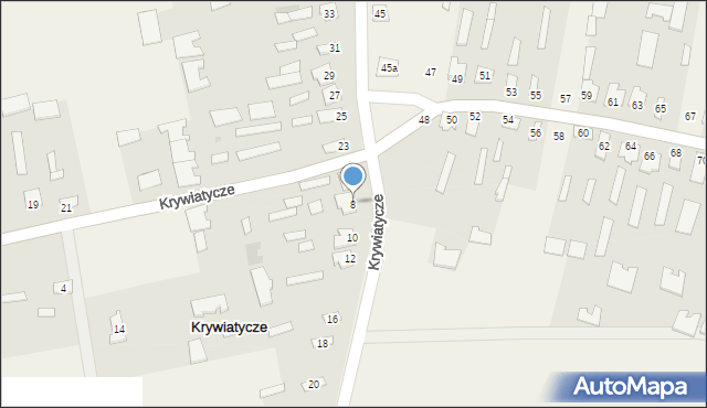 Krywiatycze, Krywiatycze, 8, mapa Krywiatycze