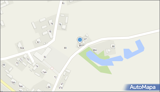 Krzak, Krzak, 85, mapa Krzak