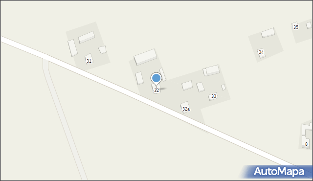 Krzaki, Krzaki, 32, mapa Krzaki