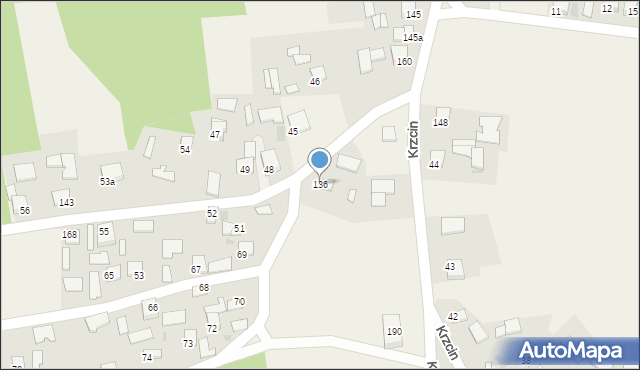 Krzcin, Krzcin, 136, mapa Krzcin