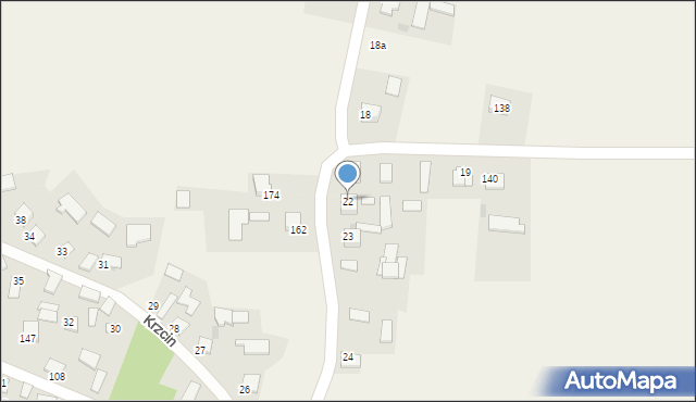 Krzcin, Krzcin, 22, mapa Krzcin