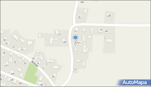 Krzcin, Krzcin, 23, mapa Krzcin