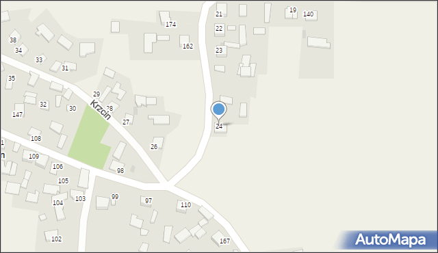 Krzcin, Krzcin, 24, mapa Krzcin