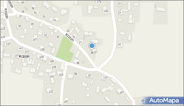 Krzcin, Krzcin, 26, mapa Krzcin