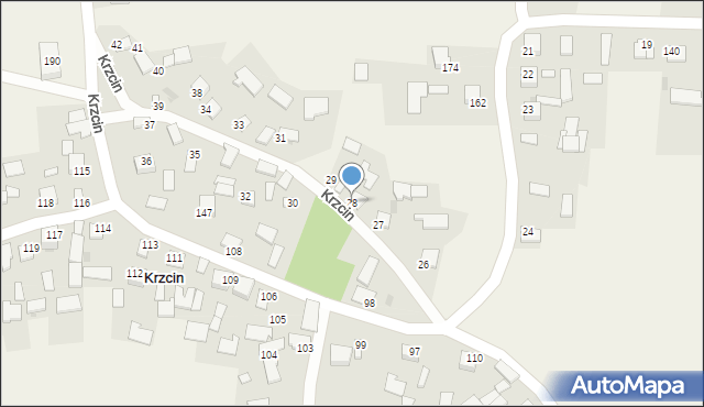 Krzcin, Krzcin, 28, mapa Krzcin
