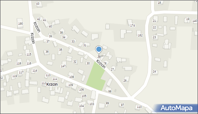 Krzcin, Krzcin, 29, mapa Krzcin