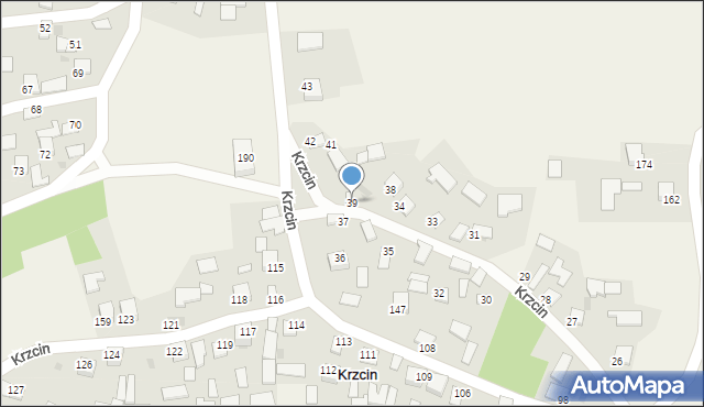 Krzcin, Krzcin, 39, mapa Krzcin