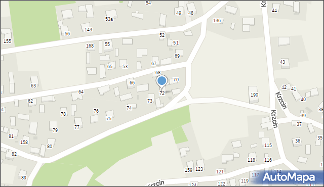 Krzcin, Krzcin, 72, mapa Krzcin
