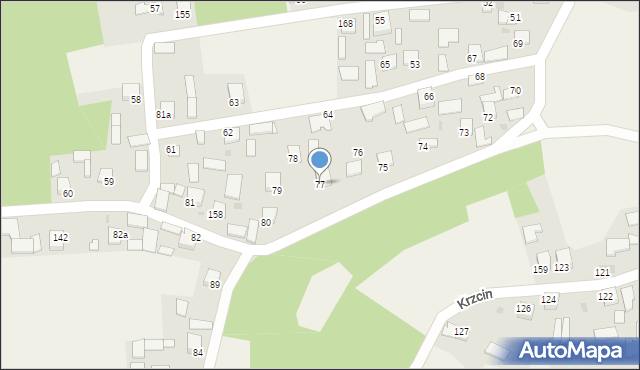 Krzcin, Krzcin, 77, mapa Krzcin
