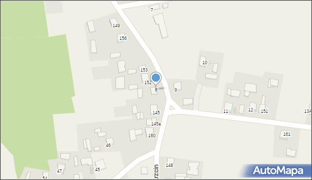 Krzcin, Krzcin, 8, mapa Krzcin