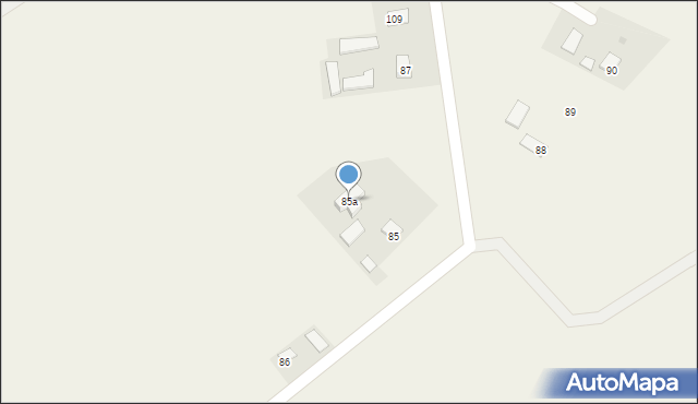 Krzcin, Krzcin, 85a, mapa Krzcin