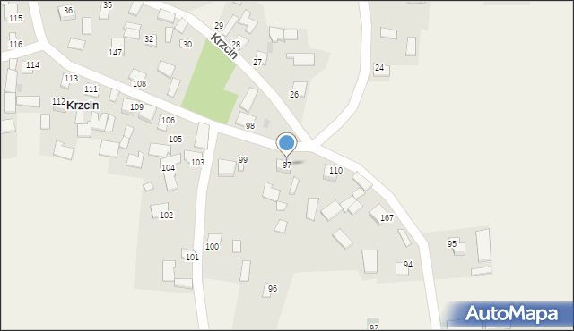 Krzcin, Krzcin, 97, mapa Krzcin