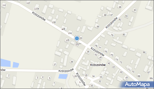 Krzczonów, Krzczonów, 101, mapa Krzczonów