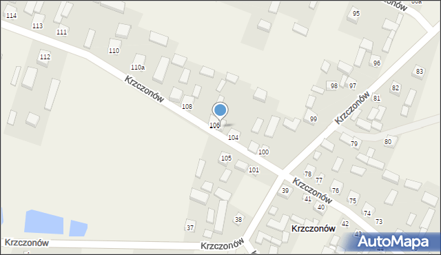 Krzczonów, Krzczonów, 107, mapa Krzczonów