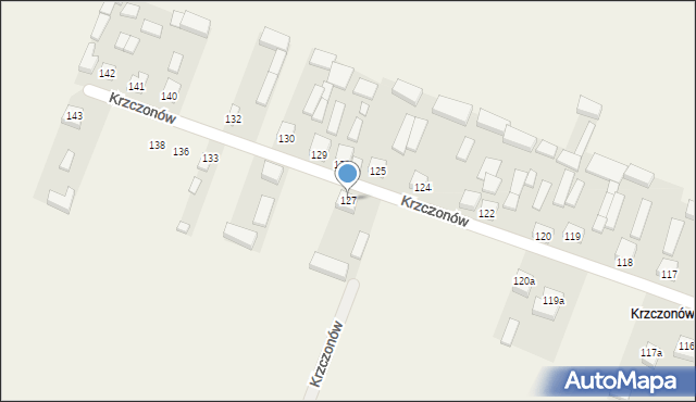 Krzczonów, Krzczonów, 127, mapa Krzczonów