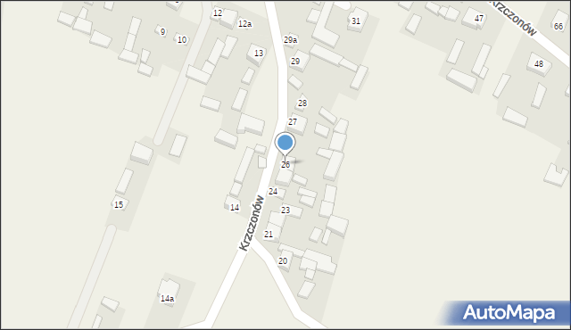 Krzczonów, Krzczonów, 26, mapa Krzczonów