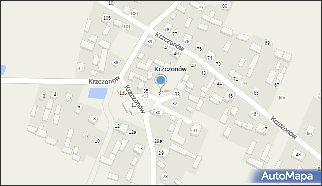 Krzczonów, Krzczonów, 34, mapa Krzczonów