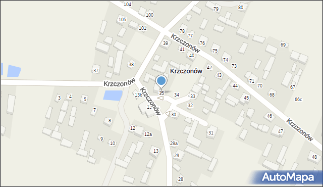 Krzczonów, Krzczonów, 35, mapa Krzczonów