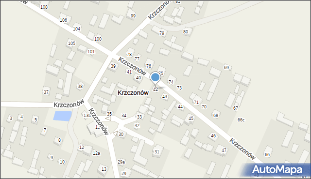 Krzczonów, Krzczonów, 42, mapa Krzczonów