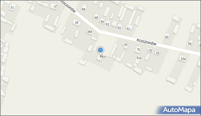 Krzczonów, Krzczonów, 50a, mapa Krzczonów