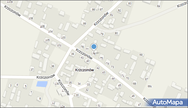 Krzczonów, Krzczonów, 76, mapa Krzczonów